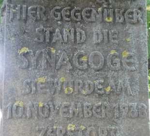 Erinnerung an die 1938 zerstörte Synagoge