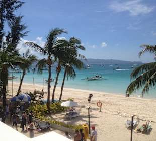 Blick auf White Beach bei Hotel SandsHotel Sands