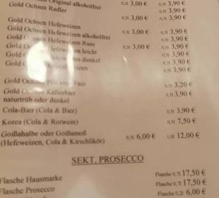 Speisekarte