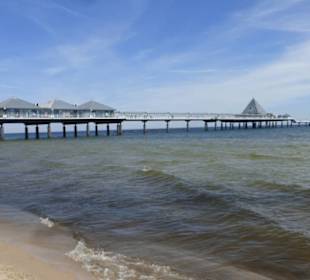 Blick vom Strand zur Seebrücke von Heringsdorf
