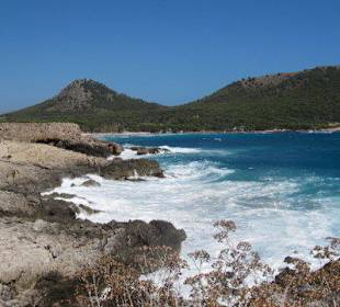 Blick auf Cala Agulla 10 min. vom Hotel entfernt