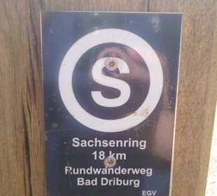 Wegzeichen des Sachsenringes