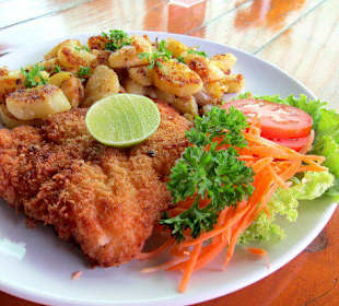 Das Schnitzel im Saiboo Restaurant