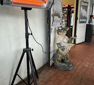 Heizpilz auf der Terrasse