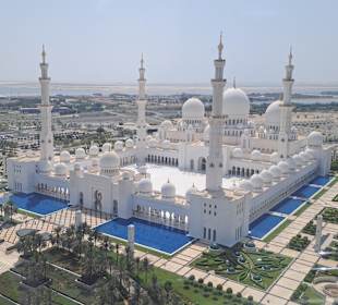 Die Moschee aus der Luft gesehen