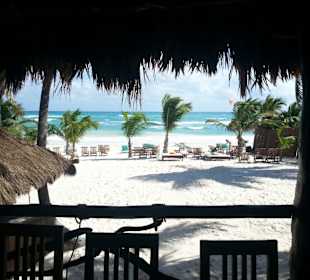 Zwischenstation mit Essen nahe Tulum