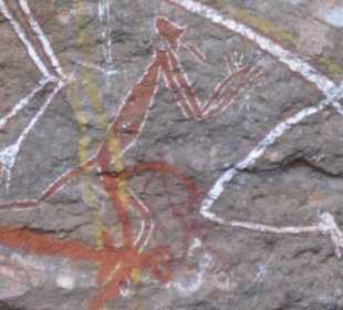 Moderne Kunst der Aborigines (1000 Jahre alt)