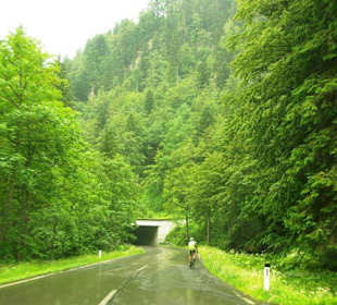 Auffahrt bei schlechten Wetter