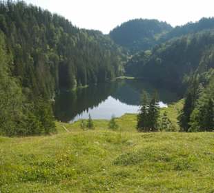 Blick über den Sattel von der Taubenseehütte