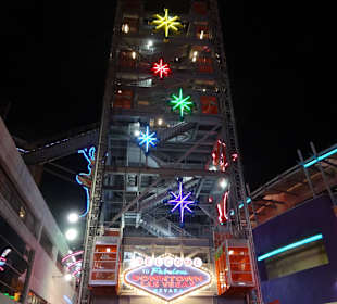 Zip Line über der Fremont Street