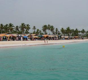 Strand vom Wasser aus