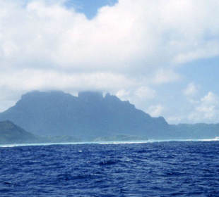 Ansteuerung der Lagune von Bora Bora