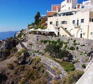 Santorin selbst im Bild Landschaft, Stadt
