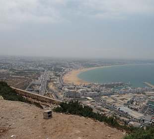 Blick auf den Strand von Agadir