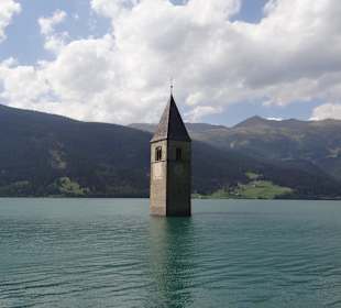 Kirchturm im Reschensee 