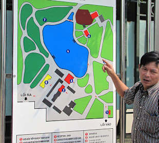 Plan der Sehenswürdigkeiten im Areal des Palastes