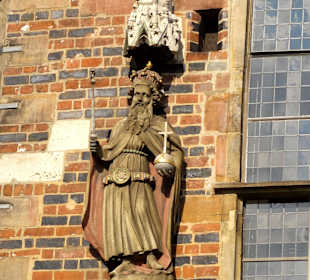 Details der Fassade des Rathauses