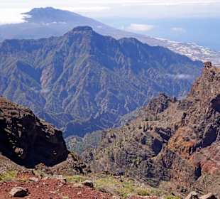 Einfach grandios, links Passatwolken,rechts Meer
