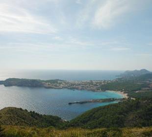 Blick auf Cala Ratjada von Talaia Son Jaumell