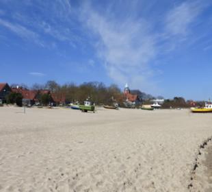 Der lange, breite Sandstrand von Sopot