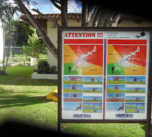 Werbeschlid mit Infos zu den Rundflügen