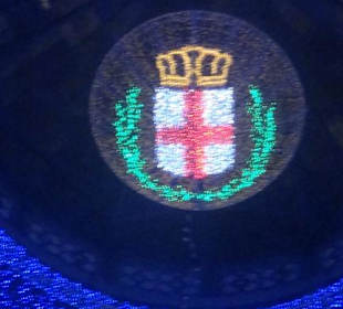 Erleuchtetes Stadtwappen