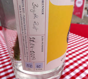 Etikett einer feinen Flasche