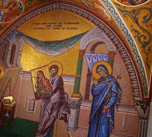 Deckenbemalung im Haupteingang