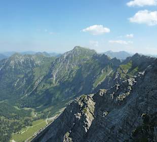 Blick vom Nordwandsteig am Nebelhorn