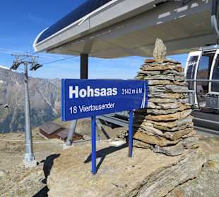 Bergstation Hohsaas, Blick auf die 4000er 