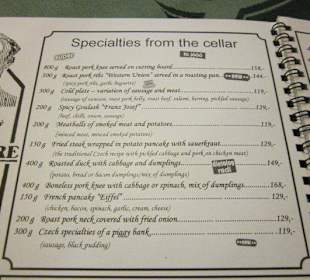 Typisches Prager Restaurant