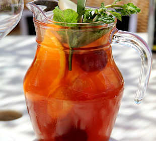 Rose Sangria hausgemacht.