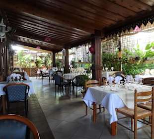 Blick auf die Veranda des Restaurant TiCoq