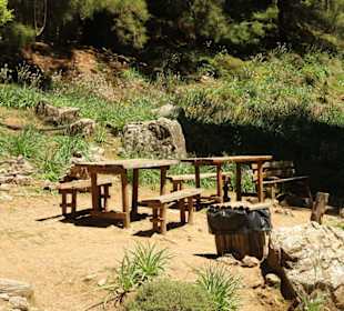 Rastplatz in der Schlucht