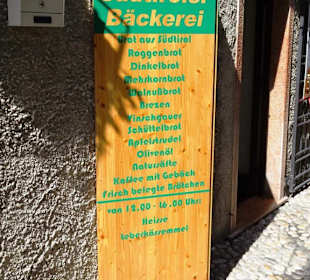 Das Angebot der Bäckerei
