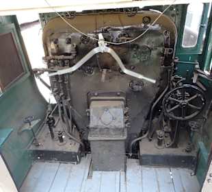 Auf dem Führerstand einer Dampflok