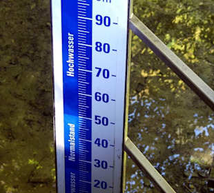 Niedriger Wasserstand im Oktober