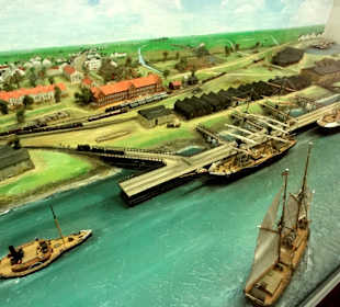 Dioramen der Stadt an der Weser