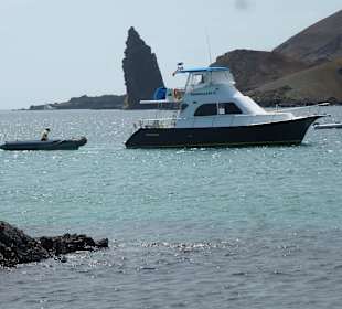 Unser Boot vor Anker