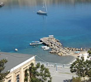 Schiffsanlegestelle in der Lindosbucht