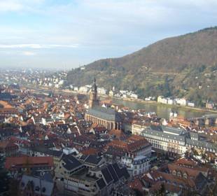 Blick vom Schloss auf Heidelberg