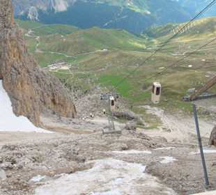 Aufstieg zur Toni-Demez-Hütte, Blick von oben
