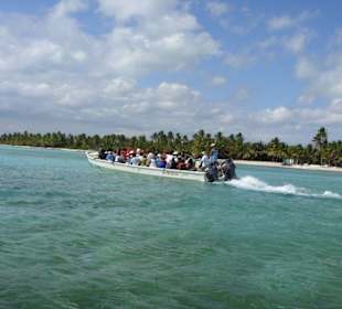 Von Insel Saona mit Speedboot zurück zum Hotel
