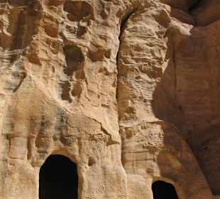 Ancient nabatean cave buildings
