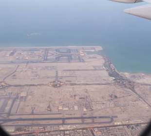 Anflug Doha Airport