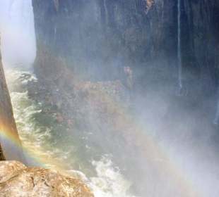 Wodospady Wiktorii-tęcza