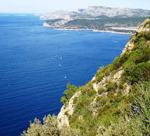 Das Mittelmeer unterhalb der Route des Crêtes