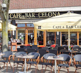 Außenplätze von Cafe & Bar Celona an der Schlachte