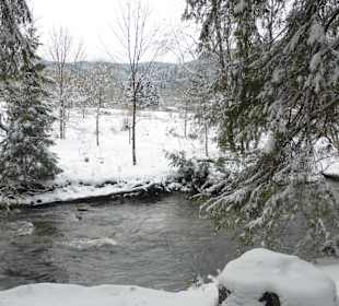 Unterwegs am Regen entlang