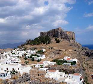 Blick auf Lindos und seine Festung